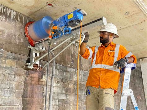 3 concrete core drill|core drilling through concrete wall.